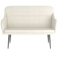 vidaXL Banco de terciopelo color crema 110x76x80 cm vidaXL Banco de terciopelo color crema 110x76x80 cm