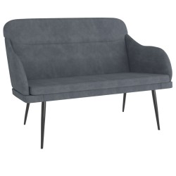 vidaXL Banco de terciopelo gris oscuro 110x76x80 cm