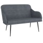 vidaXL Banco de terciopelo gris oscuro 110x76x80 cm