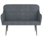 vidaXL Banco de terciopelo gris oscuro 110x76x80 cm