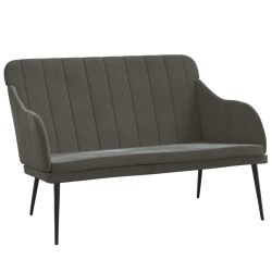 vidaXL Banco de terciopelo gris oscuro 110x76x80 cm
