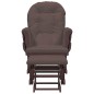 vidaXL Sillón de lactancia con taburete tela marrón