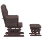 vidaXL Sillón de lactancia con taburete tela marrón