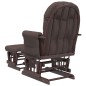 vidaXL Sillón de lactancia con taburete tela marrón