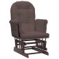 vidaXL Sillón de lactancia con taburete tela marrón
