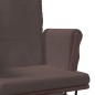 vidaXL Sillón de lactancia con taburete tela marrón