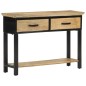 vidaXL Mesa consola madera maciza de mango rugosa 110x30x75 cm vidaXL Mesa consola madera maciza de mango rugosa 110x30x75 cm