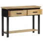 vidaXL Mesa consola madera maciza de mango rugosa 110x30x75 cm vidaXL Mesa consola madera maciza de mango rugosa 110x30x75 cm
