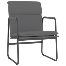 vidaXL Sillón de relax cuero sintético gris 55x64x80 cm