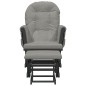 vidaXL Sillón de lactancia con taburete tela gris claro vidaXL Sillón de lactancia con taburete tela gris claro