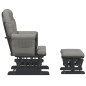 vidaXL Sillón de lactancia con taburete tela gris claro vidaXL Sillón de lactancia con taburete tela gris claro