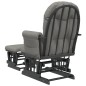 vidaXL Sillón de lactancia con taburete tela gris claro vidaXL Sillón de lactancia con taburete tela gris claro