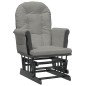 vidaXL Sillón de lactancia con taburete tela gris claro vidaXL Sillón de lactancia con taburete tela gris claro