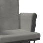 vidaXL Sillón de lactancia con taburete tela gris claro vidaXL Sillón de lactancia con taburete tela gris claro