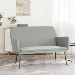vidaXL Banco de terciopelo gris claro 108x79x79 cm