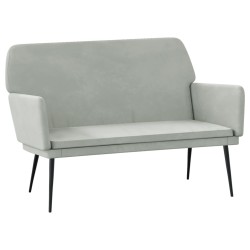 vidaXL Banco de terciopelo gris claro 108x79x79 cm