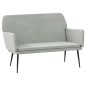 vidaXL Banco de terciopelo gris claro 108x79x79 cm