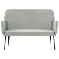 vidaXL Banco de terciopelo gris claro 108x79x79 cm