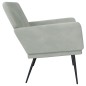vidaXL Banco de terciopelo gris claro 108x79x79 cm