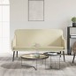 vidaXL Banco de cuero sintético color crema 110x76x80 cm