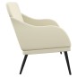 vidaXL Banco de cuero sintético color crema 110x76x80 cm