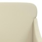 vidaXL Banco de cuero sintético color crema 110x76x80 cm