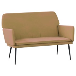 vidaXL Banco de terciopelo marrón 108x79x79 cm