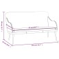 vidaXL Banco de cuero sintético color crema 110x76x80 cm
