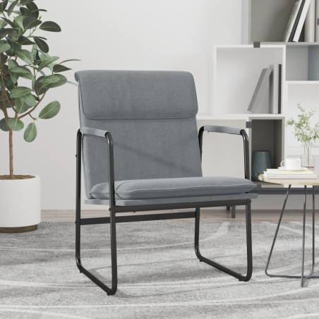 vidaXL Sillón de relax tela gris claro 55x64x80 cm