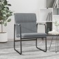 vidaXL Sillón de relax tela gris claro 55x64x80 cm