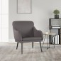 vidaXL Sillón de cuero sintético gris 63x76x80 cm vidaXL Sillón de cuero sintético gris 63x76x80 cm