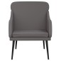 vidaXL Sillón de cuero sintético gris 63x76x80 cm vidaXL Sillón de cuero sintético gris 63x76x80 cm