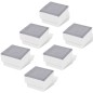 vidaXL Focos empotrables LED 6 uds 100x100x68 mm vidaXL Focos empotrables LED 6 uds 100x100x68 mm