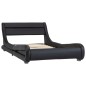 vidaXL Estructura de cama con LED cuero sintético negro 90x200 cm vidaXL Estructura de cama con LED cuero sintético negro 90x200 cm