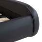 vidaXL Estructura de cama con LED cuero sintético negro 90x200 cm vidaXL Estructura de cama con LED cuero sintético negro 90x200 cm