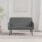 vidaXL Banco de tela gris oscuro 110x76x80 cm vidaXL Banco de tela gris oscuro 110x76x80 cm