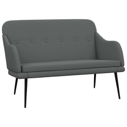 vidaXL Banco de tela gris oscuro 110x76x80 cm