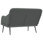 vidaXL Banco de tela gris oscuro 110x76x80 cm vidaXL Banco de tela gris oscuro 110x76x80 cm