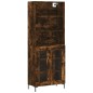 vidaXL Aparador alto madera contrachapada roble ahumado 69,5x34x180 cm vidaXL Aparador alto madera contrachapada roble ahumado 69,5x34x180 cm