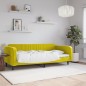 vidaXL Sofá cama terciopelo amarillo 100x200 cm vidaXL Sofá cama terciopelo amarillo 100x200 cm