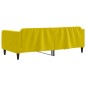 vidaXL Sofá cama terciopelo amarillo 100x200 cm vidaXL Sofá cama terciopelo amarillo 100x200 cm