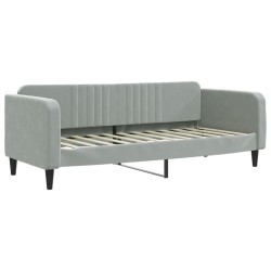 vidaXL Sofá cama terciopelo gris claro 80x200 cm