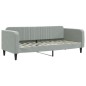 vidaXL Sofá cama terciopelo gris claro 80x200 cm vidaXL Sofá cama terciopelo gris claro 80x200 cm