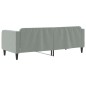 vidaXL Sofá cama terciopelo gris claro 80x200 cm vidaXL Sofá cama terciopelo gris claro 80x200 cm