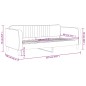 vidaXL Sofá cama terciopelo gris claro 80x200 cm vidaXL Sofá cama terciopelo gris claro 80x200 cm