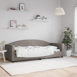 vidaXL Sofá cama tela gris taupe 80x200 cm