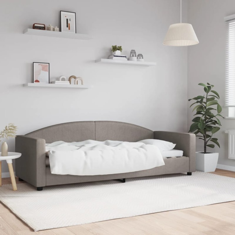 vidaXL Sofá cama tela gris taupe 80x200 cm vidaXL Sofá cama tela gris taupe 80x200 cm