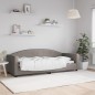 vidaXL Sofá cama tela gris taupe 80x200 cm vidaXL Sofá cama tela gris taupe 80x200 cm