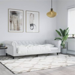 vidaXL Sofá cama cuero sintético blanco 90x200 cm