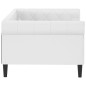 vidaXL Sofá cama cuero sintético blanco 90x200 cm vidaXL Sofá cama cuero sintético blanco 90x200 cm